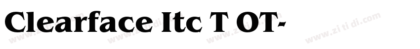 Clearface Itc T OT字体转换